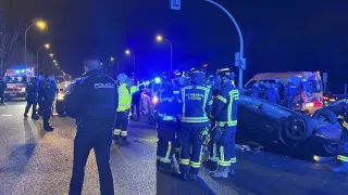 Muere una mujer de 19 años tras un choque entre dos turismos en Madrid