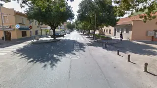 El atropello se ha producido en este punto de la calle Valencia, en Huesca.