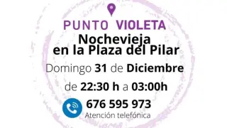 Zaragoza.- El Ayuntamiento instalará un Punto Violeta en la plaza del Pilar en Nochevieja