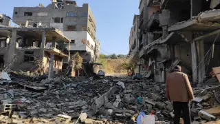 Edificios destruidos por los bombardeos del Ejército de Israel