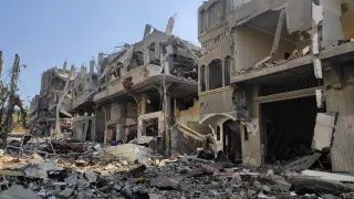 Edificios destruidos por los ataques del Ejército de Israel contra el campamento de refugiados de Yabalia, en el norte de la Franja de Gaza (archivo).. (Foto de ARCHIVO)..29/11/2023 [[[EP]]]