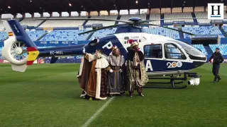Los Reyes Magos llegan volando a Zaragoza