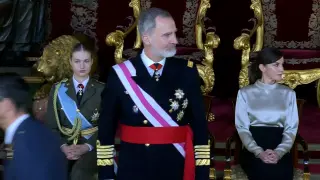 Los Reyes y la Princesa Leonor presiden la Pascua Militar en el Palacio Real