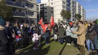 Concentración de protesta colegio Ana María Navales