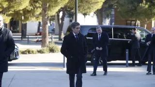 José María Álvarez-Pallete, presidente de Telefónica, acude al funeral por César Alierta en Torrero.