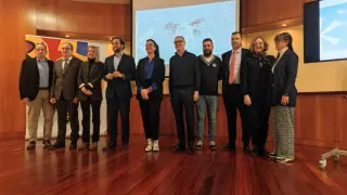 Foto de familia tras la presentación del programa de la provincia de Huesca en Fitur y Madrid Fusión.