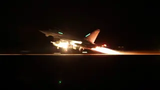 Uno de los aviones que han atacado posiciones hutíes en Yemen