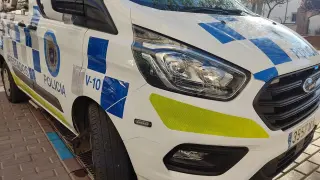 Vehículo de la Unidad de Atestados de la Policía Local de Huesca.