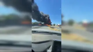 Momento del accidente del piloto español en Chile.