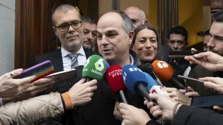 Reunión entre el secretario general de Junts, Jordi Turull y el secretario de Organización del PSOE, Santos Cerdán