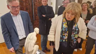 La consejera de Presidencia, Interior y Cultura del Gobierno de Aragón, Tomasa Hernández, visita el Museo del Azafrán junto con el presidente de la DPT, Joaquín Juste...DGA...18/01/2024 [[[EP]]]