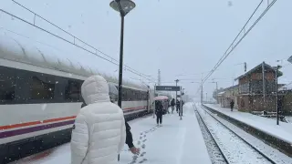 Tren parado en Grisén