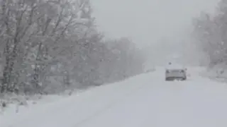Limpieza de carreteras afectadas por la nieve en la provincia de Soria
