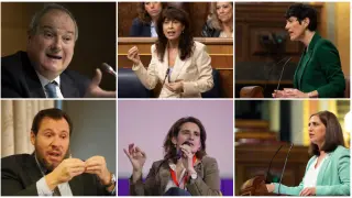 Los nuevos miembros de la ejecutiva del PSOE.