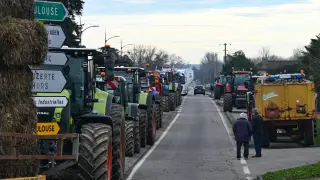 Protesta de agricultores en la ciudad francesa de Valence