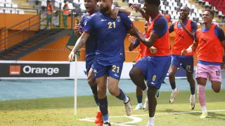 Bebé, durante el partido disputado por Cabo Verde ante Mozambique, en la Copa de África