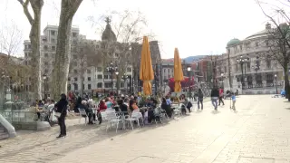 Jornada primaveral en Bilbao con temperaturas por encima de los 20 grados