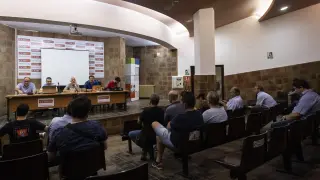 Los trabajadores de Avanza, en una de las asambleas informativas celebradas en 2022