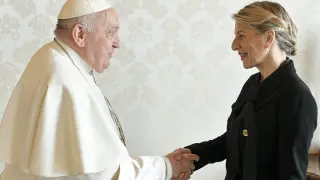El papa Francisco recibe en audiencia a Yolanda Díaz