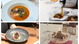 Distintas propuestas de platos elaborados con trufa en bares y restaurantes de Zaragoza y provincia