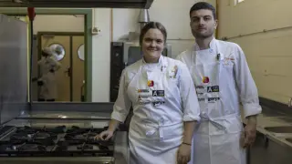 Saúl Gil y Sara Correa, nuevas promesas de la cocina aragonesa.