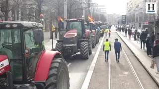 Los agricultores llegan al paseo de la Independencia