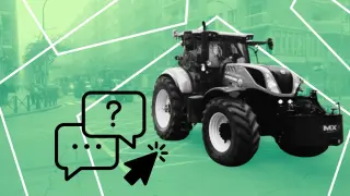 Cartela de la encuesta sobre las protestas de los agricultores en sus tractores