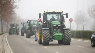 Protesta de los agricultores tractorada
