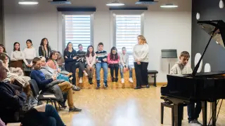 Homenaje a Antón García Abril en el Conservatorio Superior de Música de Aragón.