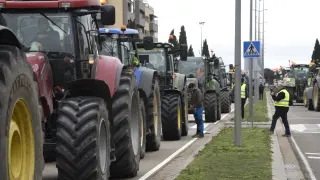 Tractores en Huesca.