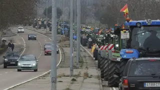 Manifestación de agricultores por las calles de Valladolid