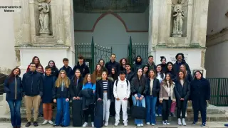 26 estudiantes del Conservatorio de Monzón viajaron a Matera, en la región italiana de Basilicata.