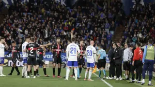 Imágenes del partido entre el Real Zaragoza y el Cartagena, correspondiente a la jornada 27 de la Segunda División.