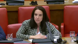 La diputada aragonesa Raquel Clemente (PP), en la comisión de Reto Demográfico del Congreso