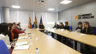 Primera reunión, celebrada en el Departamento de Sanidad, para abordar el nuevo plan de adicciones de Aragón.