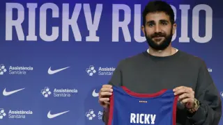 Presentación de Ricky Rubio como nuevo jugador del FC Barcelona