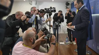 Caso Koldo: rueda de prensa del exministro José Luis Ábalos en el Congreso de los Diputados ESPAÑA CASO KOLDO