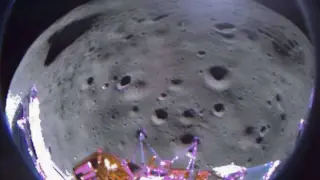 El módulo Odiseo envía sus primeras imágenes desde la Luna