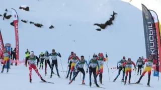 Imagen de archivo de una prueba de esquí de fondo