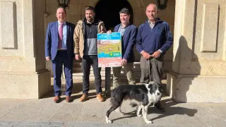 Presentación del concurso de perros pastores en la Diputación de Teruel.