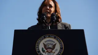 U.S. Vice President Kamala Harris speaks during an event to mark the Bloody Sunday anniversary, in Selma, Alabama, U.S., March 3, 2024. REUTERS/Megan Varner [[[REUTERS VOCENTO]]]