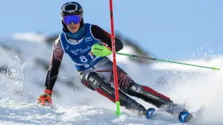 Luken Garitano, en la prueba de slalom.