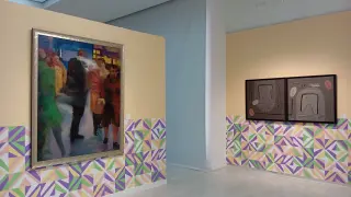 Dos obras de la muestra: la de Iris Lázaro y la de Alicia Vela.