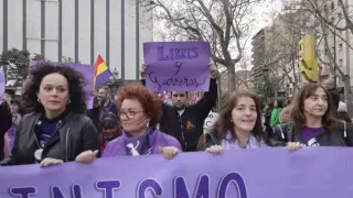 Manifestación del 8M de 2023 por el Día de la mujer en Zaragoza