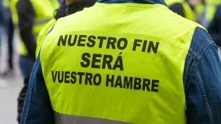 Protesta de los agricultores en Zaragoza
