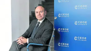 José Carlos Sánchez de la Vega, director del estudio sobre el Índice de Competitividad Regional en España, en CEOE Aragón.