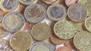 Depósito de monedas de euro.