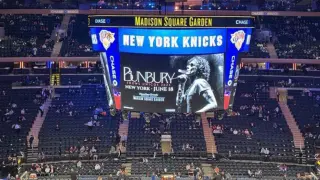 El marcador del Madison Square Garden, con Bunbury de protagonista.