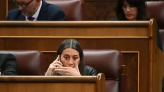 La diputada de Junts per Catalunya Miriam Nogueras durante el pleno del Congreso de los Diputados.
