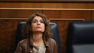 María Jesús Montero, en el pleno del Congreso